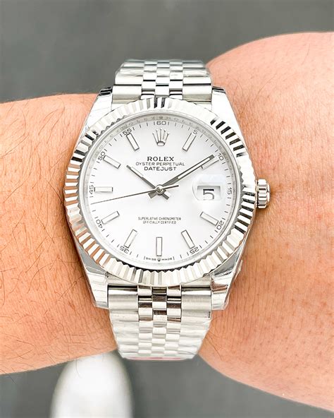 rolex date just 41mm white silver|Rolex datejust 41 release date.